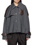 SONIA CARRASCO Contrast Detail Cropped Trench Coat