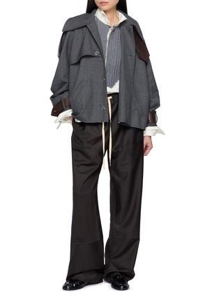 Figure View - Click To Enlarge - SONIA CARRASCO - Contrast Detail Cropped Trench Coat