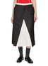 SONIA CARRASCO Exposed Lining Tailored Midi Skirt