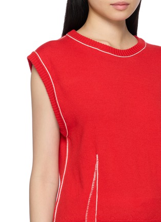  - SONIA CARRASCO - Exposed Stitch Knit Vest