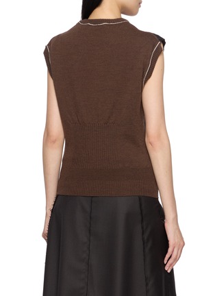 Back View - Click To Enlarge - SONIA CARRASCO - Deconstructed Knit Inner Vest