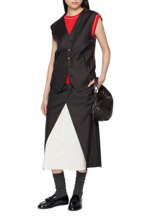 Figure View - Click To Enlarge - SONIA CARRASCO - Deconstructed Knit Inner Vest