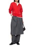 Figure View - Click To Enlarge - SONIA CARRASCO - Button Up Side Cut Midi Skirt