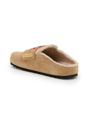  - TAJI - Kai Moca Embroidered Suede Clogs
