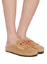 Figure View - Click To Enlarge - TAJI - Kai Moca Embroidered Suede Clogs