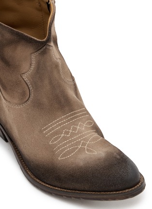 Detail View - Click To Enlarge - TAJI - 35 Austin Embroidered Suede Western Boots