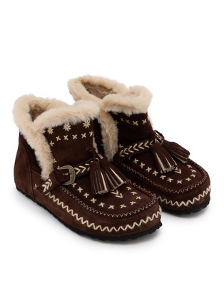 Detail View - Click To Enlarge - TAJI - Kai Suede Shearling Boots