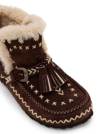 Detail View - Click To Enlarge - TAJI - Kai Suede Shearling Boots