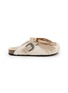 TAJI Sabot Fringed Suede Clogs