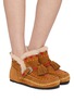 Figure View - Click To Enlarge - TAJI - Kai Suede Shearling Boots