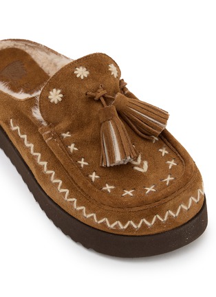 Detail View - Click To Enlarge - TAJI - Kai Platform Suede Clogs