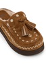 Detail View - Click To Enlarge - TAJI - Kai Platform Suede Clogs