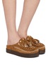 Figure View - Click To Enlarge - TAJI - Kai Platform Suede Clogs