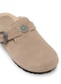 Detail View - Click To Enlarge - TAJI - Sabot Buckled Concho Suede Clogs