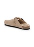  - TAJI - Sabot Buckled Concho Suede Clogs