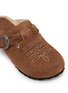 Detail View - Click To Enlarge - TAJI - Sabot Tex Embroidered Suede Clogs