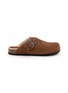 TAJI Sabot Tex Embroidered Suede Clogs