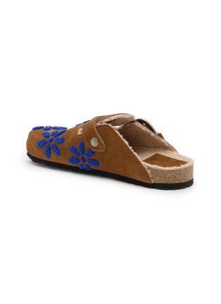  - TAJI - Sabot Daisy Embroidered Suede Clogs