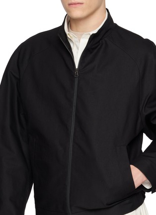  - AMOMENTO - Curved Sleeve Cotton Zip Jacket
