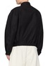 Back View - Click To Enlarge - AMOMENTO - Curved Sleeve Cotton Zip Jacket