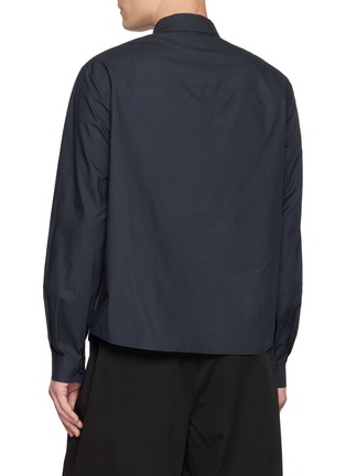 Back View - Click To Enlarge - AMOMENTO - Long Sleeve Cotton Silk Shirt