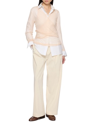 Figure View - Click To Enlarge - GOOD PEOPLE GOOD STITCHING GOOD PRODUCT - Two Way Cross Wrap Cardigan
