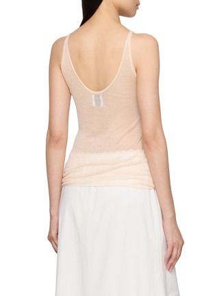 Back View - Click To Enlarge - GOOD PEOPLE GOOD STITCHING GOOD PRODUCT - Low Back Sheer Knit Tank Top