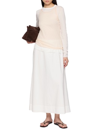 Figure View - Click To Enlarge - GOOD PEOPLE GOOD STITCHING GOOD PRODUCT - Low Back Sheer Knit Tank Top