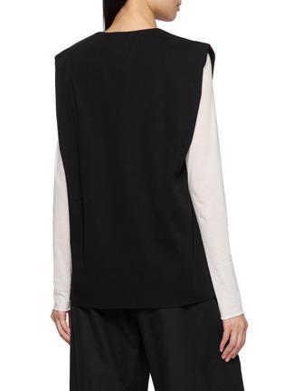 Back View - Click To Enlarge - GOOD PEOPLE GOOD STITCHING GOOD PRODUCT - Structured Shoulder V-Neck Vest