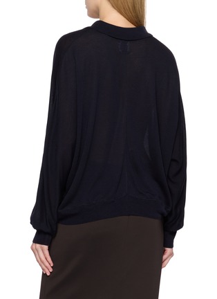 Back View - Click To Enlarge - GOOD PEOPLE GOOD STITCHING GOOD PRODUCT - Knit Skipper-Collar Pullover