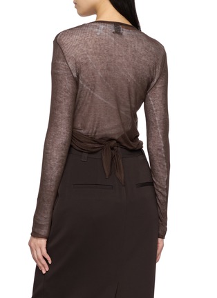Back View - Click To Enlarge - GOOD PEOPLE GOOD STITCHING GOOD PRODUCT - Two Way Draped Cross Wrap Cardigan