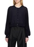 GOOD PEOPLE GOOD STITCHING GOOD PRODUCT Cropped Balloon-Sleeve Crewneck Cardigan