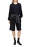 Figure View - Click To Enlarge - GOOD PEOPLE GOOD STITCHING GOOD PRODUCT - Cropped Balloon-Sleeve Crewneck Cardigan