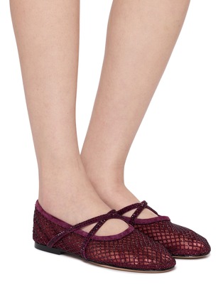 Figure View - Click To Enlarge - PEDDER RED - Bea Mesh Mary Janes