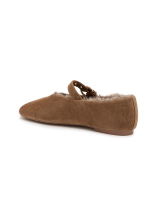  - PEDDER RED - Brynn Suede Shearling Mary Jane Flats