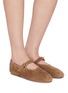 Figure View - Click To Enlarge - PEDDER RED - Brynn Suede Shearling Mary Jane Flats