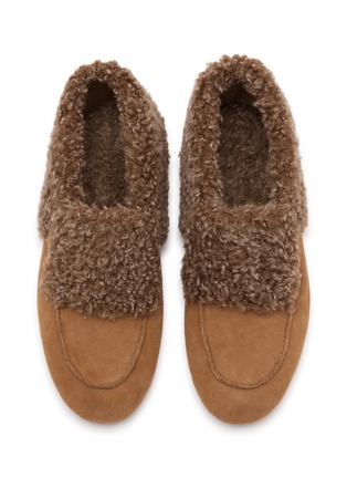 Detail View - Click To Enlarge - PEDDER RED - Turner Suede Shearling Bootie Flats