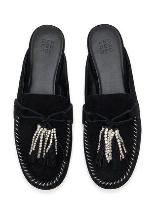 Detail View - Click To Enlarge - PEDDER RED - Kelly Suede Mules