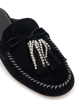 Detail View - Click To Enlarge - PEDDER RED - Kelly Suede Mules