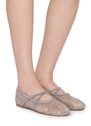 Figure View - Click To Enlarge - PEDDER RED - Bea Mesh Mary Janes