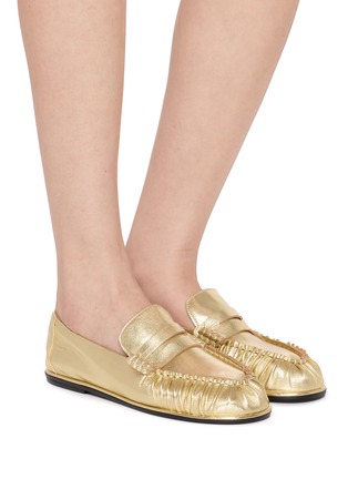 Figure View - Click To Enlarge - PEDDER RED - Molly Suede Loafers