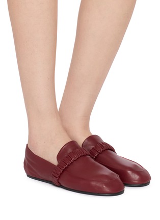 Figure View - Click To Enlarge - PEDDER RED - Bennett Leather Loafers