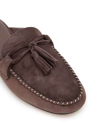 Detail View - Click To Enlarge - PEDDER RED - Kelly Suede Mules