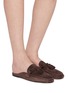Figure View - Click To Enlarge - PEDDER RED - Kelly Suede Mules