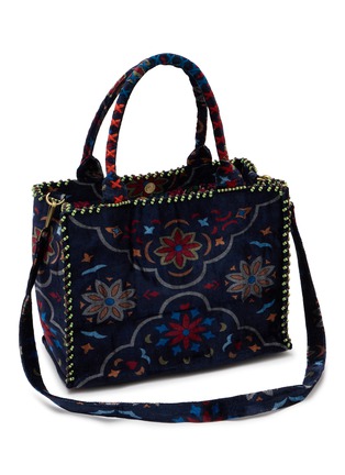Detail View - Click To Enlarge - IMAYIN - Beaded Embroidered  Cooton Tote Bag