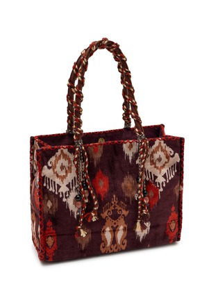 Detail View - Click To Enlarge - IMAYIN - Beaded Embroidered  Cotton Tote Bag