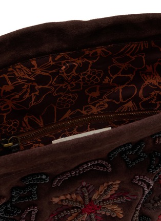 Detail View - Click To Enlarge - IMAYIN - Beaded Embroidered  Cotton Tote Bag