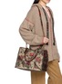 Front View - Click To Enlarge - IMAYIN - Beaded Embroidered  Cotton Tote Bag