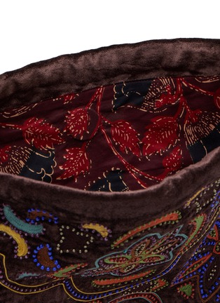 Detail View - Click To Enlarge - IMAYIN - Beaded Embroidered  Cotton Tote Bag