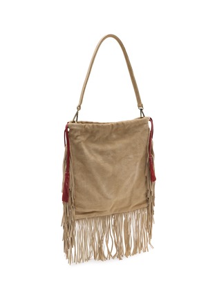 Detail View - Click To Enlarge - IMAYIN - Beaded Embroidered  Cotton Tote Bag